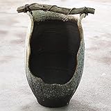 白窯変手桶花入信楽焼　陶器　花器　花入　花瓶