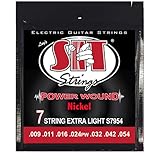 SIT STRINGS エスアイティストリングス エレキギター弦 7弦 PowerWound 7-STRING EXTRA LIGHT S7-954 .009-.054 【国内正規品】