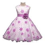 WIN 女の子 スパンコール 子供ドレス キッズワンピース 女の子スカート ガールズフォーマル パーティー 発表会 結婚式 入園式 演奏会 花嫁介添人 七五三 卒業式 お嬢様のドレス (120cm, 