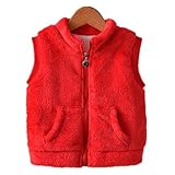 Candykids 使える オシャレ女児 コットンベスト キルティング ダウンジャケット 秋冬 子供服　キッズ　アウター　中綿 厚手 (90cm, レッド)