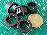 SK-19　配線孔キャップ　プラスチック・黒　内円直径φ16mm ケース穴19mm　ケース全径22mm　５個入＜yjp-0564＞
