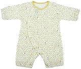 村信 スムース プチカバーオール ミツバチ小花柄 70cm クリーム 71667 日本製