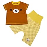 リラックマ Rilakkuma パジャマ 綿素材半袖 腹巻付きパジャマ 夏物 rkm-06 80cm リラックマ