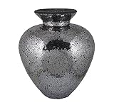 Essential D?cor Entrada Collection Heart Shaped Mosaic Vase, 11.2 by 12.6 by 8-Inch [並行輸入品]