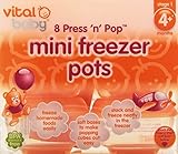 Vital Baby Press 'n' Pop Mini Freezer Pots, Orange, 1 Ounce, 8 Pack by Vital Baby [並行輸入品]