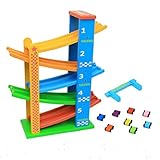 Linyuan 安定した品質 Colourful Wooden Jungle Car Slider With 8 Race Cars Funny Toys Big Size
