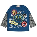 アスナロ（トップス 長袖tシャツ） アンパンマン 長袖Ｔシャツ ベビー 男の子 フェイクレイヤード80 ブルー