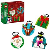 LEGO クリスマスオーナメントセレクション 組み立ておもちゃ - 家族、子供、男の子、女の子のためのホリデークラフト、対象年齢6歳以上 - ツリー用ハンギングクリスマスデコレーション - 40744