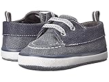 [ベイビー ディア] Baby Deer Canvas Deck Shoe (Infant) シューズ Gray/Navy 0 Infant - M [並行輸入品]
