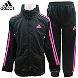 adidas アディダス キッズ ジュニア ジャージ 女の子 ブラック - 2T＝90cm