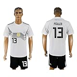 メンズ2018 World Cup Germany National # 13 Home Soccer Jersey (ホワイト) X-Large ホワイト