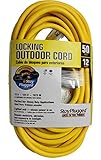 Cerrowire 630-36037BR Stayplug 50-Feet 12/3 Extension Cord, Yellow [並行輸入品]