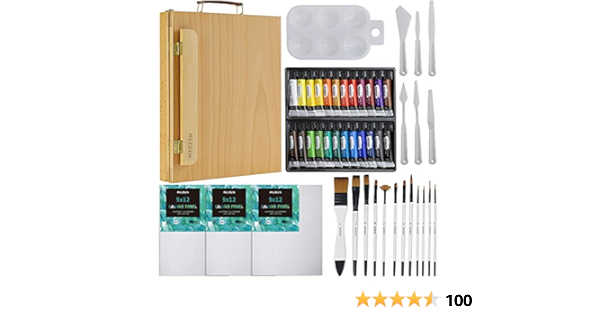 22春夏新色 アーティストブラシ好評販売中 キャンバスパネル3点 12インチ X 9インチ 24色 アクリル絵の具セット イーゼルペインティング46点セット 特別価格meeden 海外からの輸入 人気の商品 水彩画用品 Nch Com Np