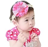 赤ちゃん 新生児 ベビー小物 韓風 お姫様 髪飾り ヘアアクセサリ ヘアーバンド カチューシャ ヘッドバンド 出産祝い 誕生日 プレゼント ギフト （もも）