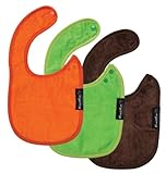 ママ2ママ　幼児Wonder Bib、3パック - ライム、チョコレート、オレンジ