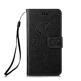 UNEXTATI iPhone SE ケース 手帳型 保護 ケース 高品質 PU レザー ストラップ付き カード収納ケース カバー 耐衝撃 スタンド機能 付き Apple iPhone SE ケース 