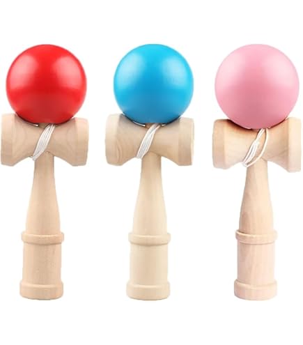 Amazon | Heculos けん玉 4個セット （赤、青い、ピンク、緑