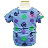 (ポスター) POSTAR　ドットスマイル TEE キッズ Tシャツ 杢ブルー　110cm