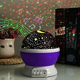Starry Skyプロジェクタライトカラー変更夢回転ベビー用ナイトライト子供寝室¡ パープル