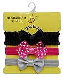 GOLDBUG ヘアバンド 3P ブラック・ピンク・グレーリボン 23570