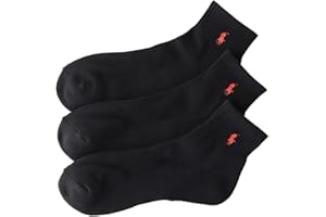 Polo Ralph Lauren 92009914 Men's Socks, 3 Pair Set, Footed Pile, One-Point, Short Socks, Unisex Adult