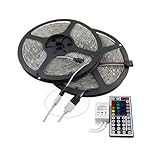 KLAREN 32.8Ft 600LED(Two Rolls) 5050 SMD Waterproof Flexible Multicolor RGB LED Light Strip For Deco