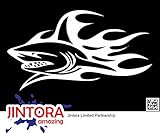 JINTORA ステッカー/カーステッカー - Profile of shark predators - サメの捕食者のプロフィール - 190x100mm - JDM/Die cut - 車/ウィン
