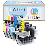 【InkCity】ブラザー用LC3111互換インクカートリッジ【BK/C/M/Y各1本 合計4本】大容量【純正併用可能/高精彩・高発色/ICチップ残量表示/安心サポート】DCP-J572N、DCP-J577N、DCP-J587N、DCP-J972N 、DCP-J978N-W/B、DCP-J987N-W、MFC-J893N、MFC-J738DN/DWN、MFC-J998DN/DWNなど利用可能