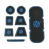 LEXLEYS トヨタ 86 ZN6系 (2012年4月～2021年10月)専用 ドアスロットマット 専用インテリアラバーマットドアポケットマット 86 コンソールマット 8枚 防キズ 防汚れ（青）
