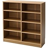 山善(YAMAZEN) 本棚 オープンラック ロータイプ 可動棚 高さ調節 幅91 高さ96 ライトブラウン CPB-9090(LBR)