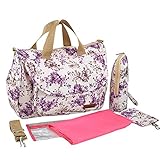 (ベビーゴー)babygo マザーズバッグ ショルダーバッグ レディース ハンドバッグ 大容量 多機能 防水 5点セット ママバッグ パープル