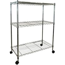 Amazon｜スチールラック 3段 幅90 奥行き45 高さ90cm キャスター