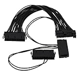 Richer-R デュアルPSU電源3ポート20 24ピン 電源ケーブル ATXマザーボード 20+4ピン デュアル 分岐ケーブル 2つの電源ユニット