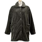 アイリスプラザ 着る毛布 着丈85cm レディース モスグリーン ポケット付 暖かい マイクロミンクファー ルームウェア 部屋着 冬 静電気
