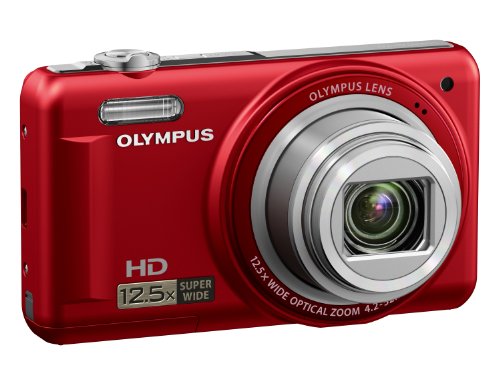 OLYMPUS Digital Camera VR-320 RED 14 MP 24mm 12.5X f/5.9