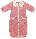 yuga☆葉っぱの2wayロンパース ピンク 60cm オーガニックコットン100% ベビー 服  子ども服 キッズ 男の子 女の子 兼用 カバーオール ツーウェイオール 出産祝い プレゼント 綿10