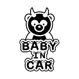 パンダ Baby in car カッティングステッカー ブラック 黒