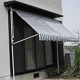 ツッパリ日除けスクリ－ン　ワイド幅3.0m(幅300×高200～300cm) ブル-ストライプ