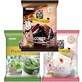 【セット買い】ぷるんと蒟蒻ゼリー プレミアムカフェ【30個入】やわらか食感 杏仁味 コーヒー味 抹茶ラテ 3種×10個 贅沢シリーズ オリヒロ giftooaセット (30個（3種×各1個）杏仁 コーヒー 抹茶)