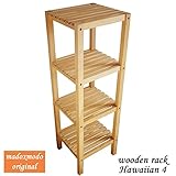 木製ラック　ハワイアン (４段, ナチュラル)