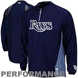 マジェスティックTampa Bay Rays大人用サイズ3 x l 3 x l onフィールドクールベース1 / 4 Zip Performanceジャケット – XXXL