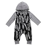 (プタス)Putars ベビー服 子供服 ロンパース 男の子 長袖 パーカー 羽柄 可愛い 秋 冬 新生児 歩行服 出産お祝い 記念日 プレゼント 0-24ヶ月