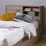 South Shore Fynn 39" Headboard with Storage, Twin, Rustik Oak [並行輸入品]