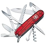 VICTORINOX HUNTSMAN SWISS ARMY PENKNIFE (JELLY RED)