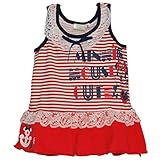 ディズニー【Disney】 ミニーボーダーノースリーブカットソーサンドレス (95, レッド)