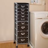 マリン商事 多段チェスト スリムタワーチェスト 9段(浅6・深3段) FU-30222