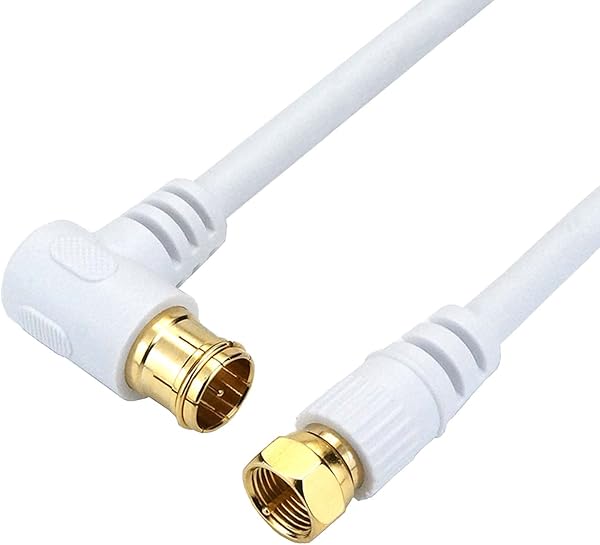 ホーリック アンテナケーブル S-4C-FB同軸 3m 【4K8K放送(3224MHz)/BS/CS/地デジ/CATV 対応】 HSマーク登録 ホワイト L字差込式/ネジ式コネクタ HAT30-921LS - 1