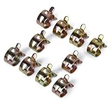 Baoblaze 10ピース スプリングクリップ ホースクリップ シリコンパイプクランプ 15mm エアホース管 水道管 燃料配管 シリコーン真空ホース