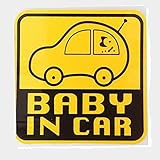 E-Fly BABY IN CAR 赤ちゃん 乗車中 セーフティー反射ステッカー シール デカール 外貼り (A Type)