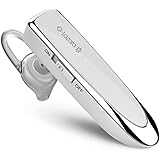 Glazata 日本語音声ヘッドセット Bluetooth 5.1片耳イヤホン Qualcomm社製スマートチップ3020搭載、長持ち20時間通話可能，マイク内蔵 ハンズフリー通話，日本技適マーク取得品，Scms-t，ガラケー、iOS, androi